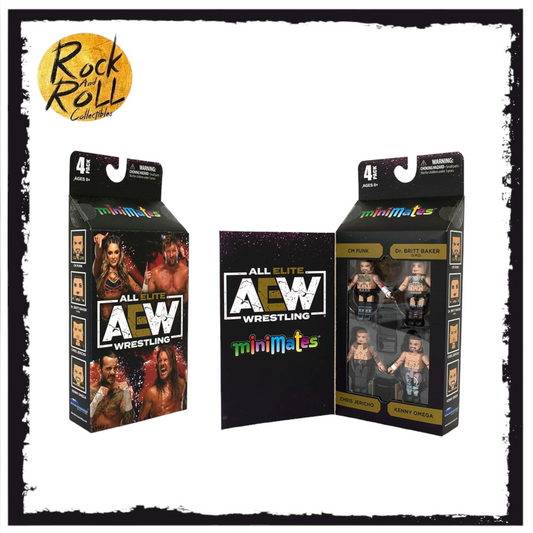 AEW Minimates Series 1 4 Pack - Britt Baker/Kenny Omega/CM Punk/Chris Jericho