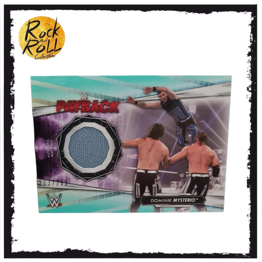 WWE 2021 Topps Dominik Mysterio Payback Relic Card #MR-DOM 213/299