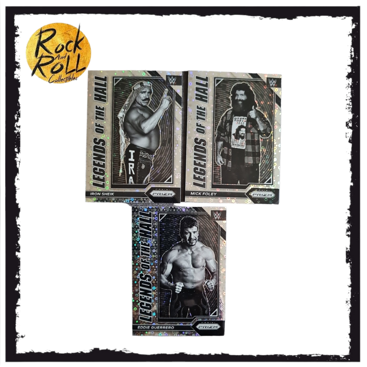 WWE 2023 Panini Prizm - Legends of the Hall Disco - Iron Sheik / Mick Foley / Eddie Guerrero
