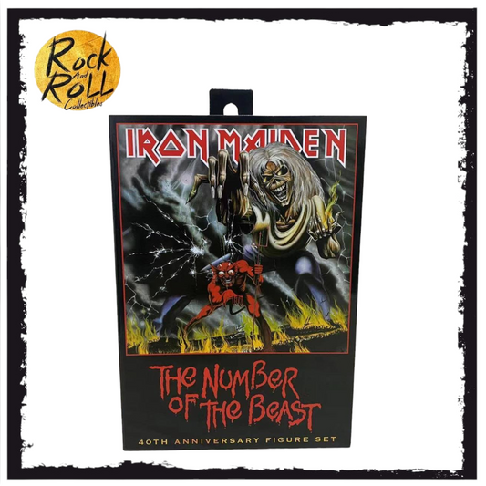 IRON MAIDEN ULTIMATE NUMBER OF THE BEAST (40TH ANNIVERSARY) 7” SCALE ACTION FIGURE SET - NECA