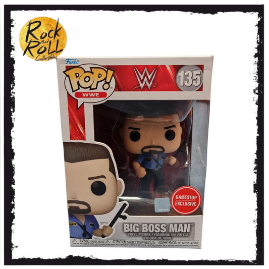 Box Damage - Funko POP! WWE Big Boss Man 3.8-in Vinyl Figure GameStop Exclusive #135