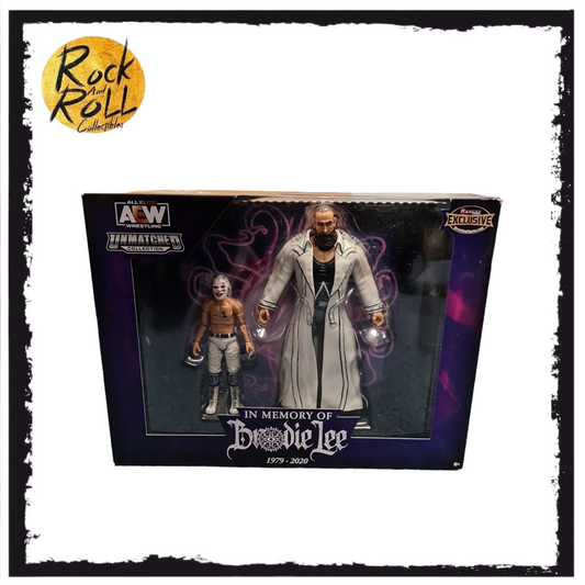 Not Mint Packaging - AEW Unmatched In Memory Of Brodie Lee - Brodie Lee & Negative 1 Action Figure US Import
