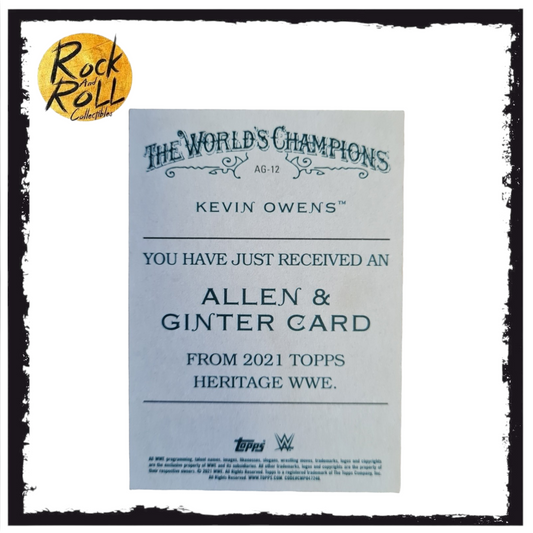 WWE 2021 Topps Heritage Allen & Ginter Card - #AG-12 Kevin Owens