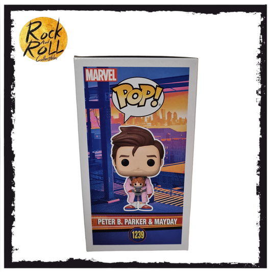 Spider-Man Across The Spiderverse - Peter B. Parker & Mayday Funko Pop! #1239 Hot Topic Exclusive. Condition 9/10