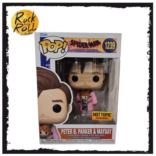 Spider-Man Across The Spiderverse - Peter B. Parker & Mayday Funko Pop! #1239 Hot Topic Exclusive. Condition 9/10