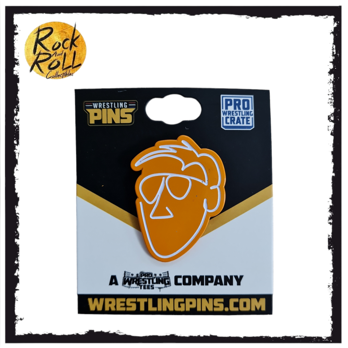 Orange Cassidy Label Pin - Pro Wrestling Pins