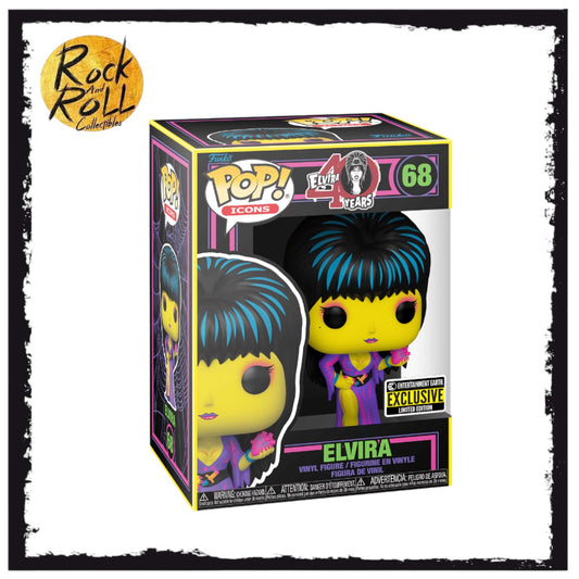 Elvira Blacklight Funko Pop! Entertainment Earth Exclusive  *Damaged Box*