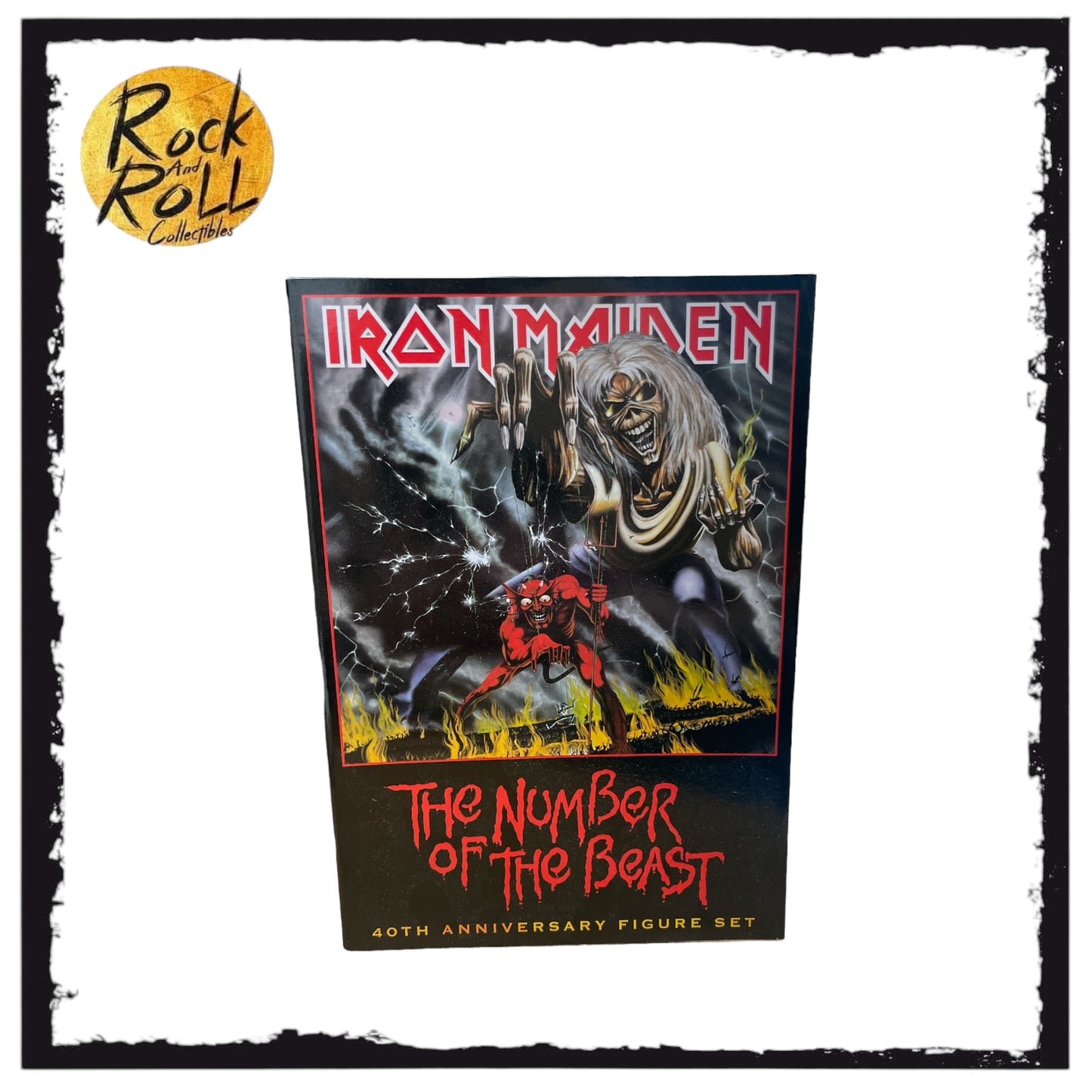 Damaged- IRON MAIDEN ULTIMATE NUMBER OF THE BEAST (40TH ANNIVERSARY) 7” SCALE ACTION FIGURE SET - NECA