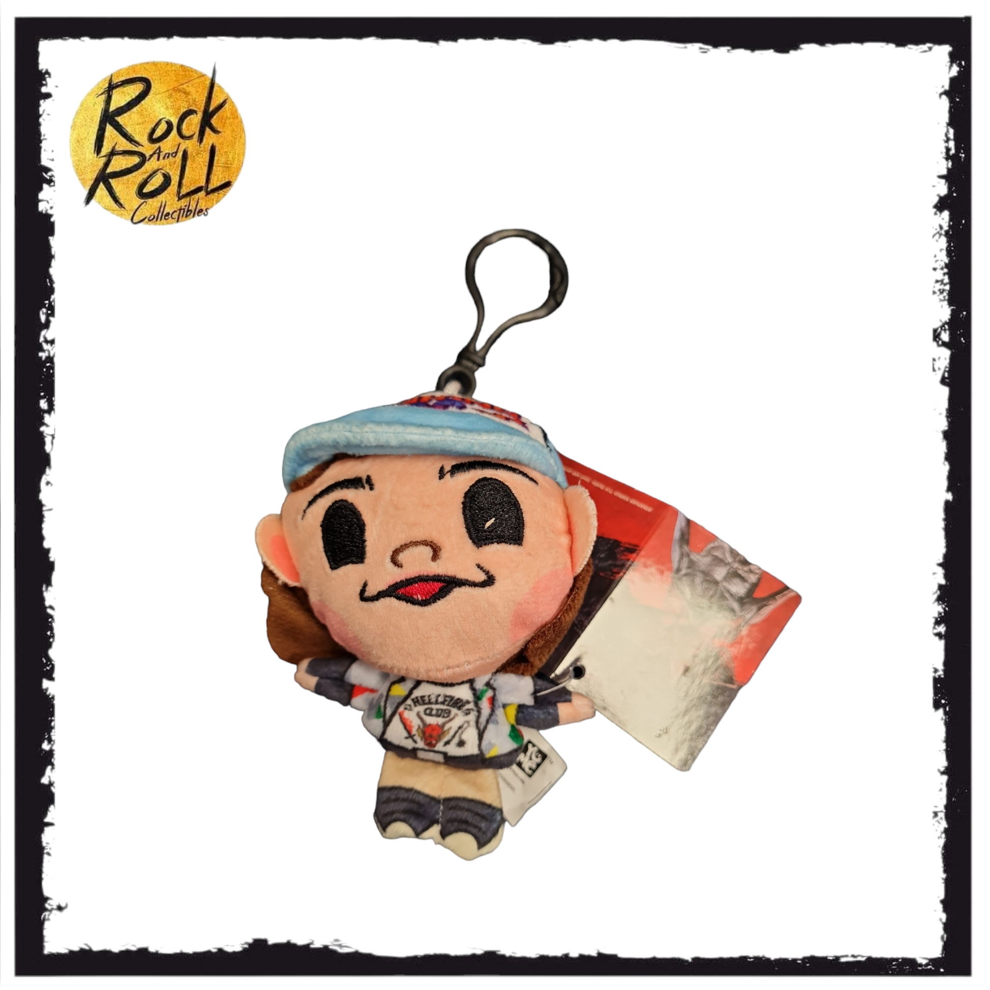 Stranger Things Plush Bagclip Keychain Dustin rock and roll collectibles