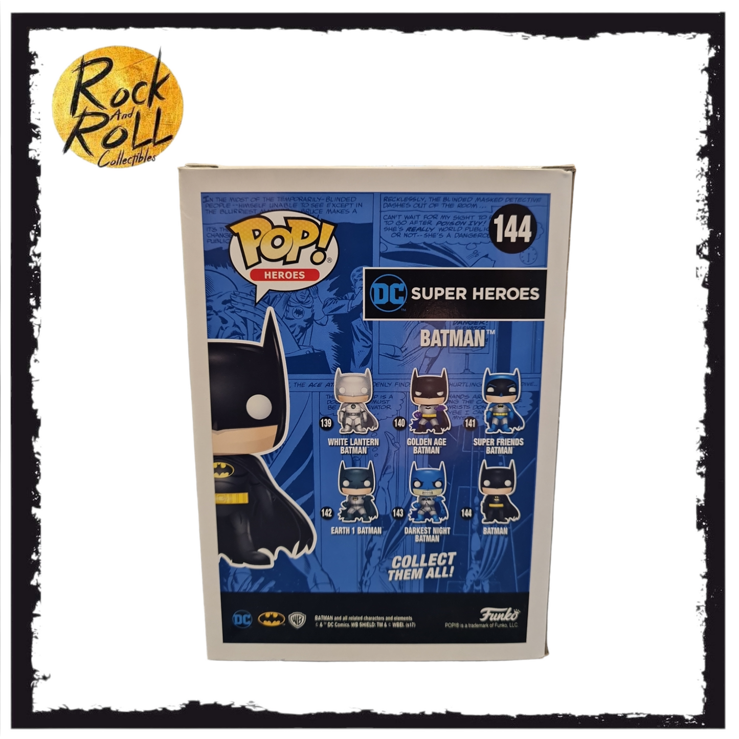 DC Super Heroes - Batman Blue Chrome Funko Pop! #144 Toy Tokyo San Diego 2017 LE