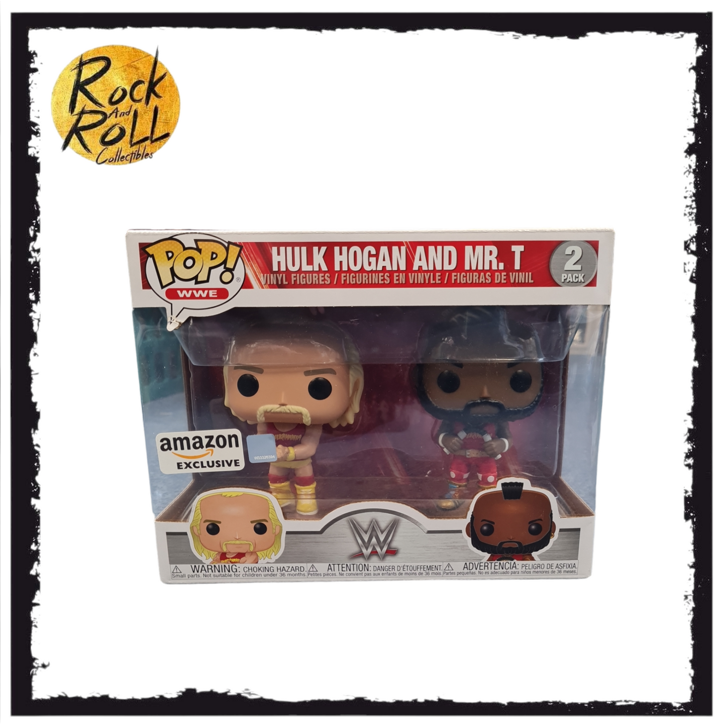 WWE - Hulk Hogan & Mr. T Funko Pop! 2 Pack Amazon Exclusive. Condition 8.5/10