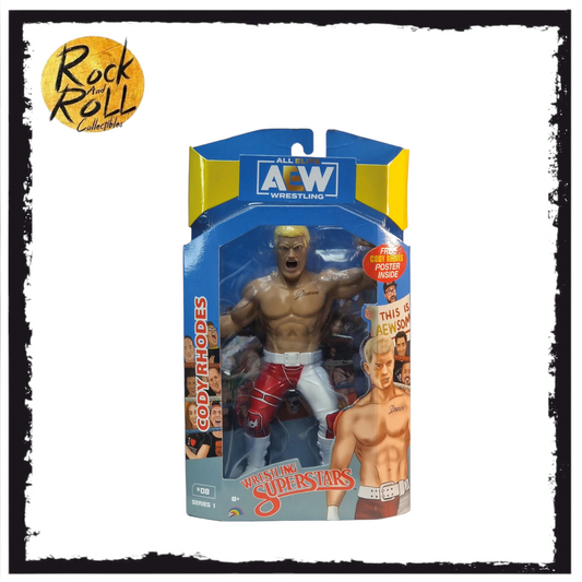 AEW LJN Wrestling Superstars - Cody Rhodes US Import (Red Pants)