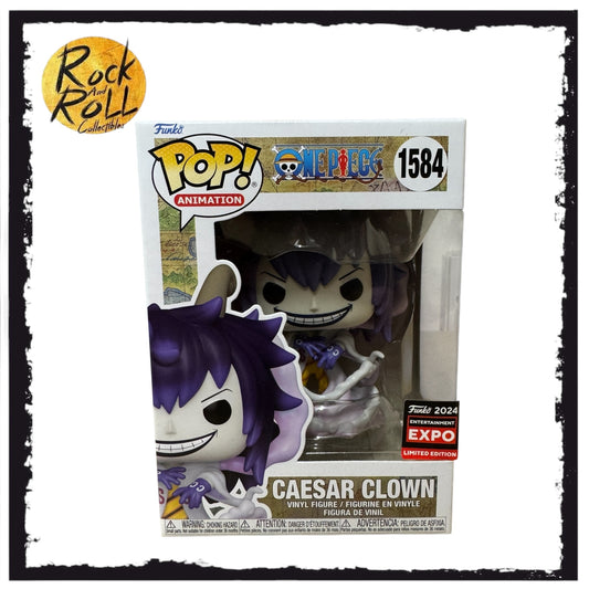 Damaged Box/Sticker - One Piece - Caesar Clown Funko Pop!  #1584 - C2E2 2024 Shared Exclusive