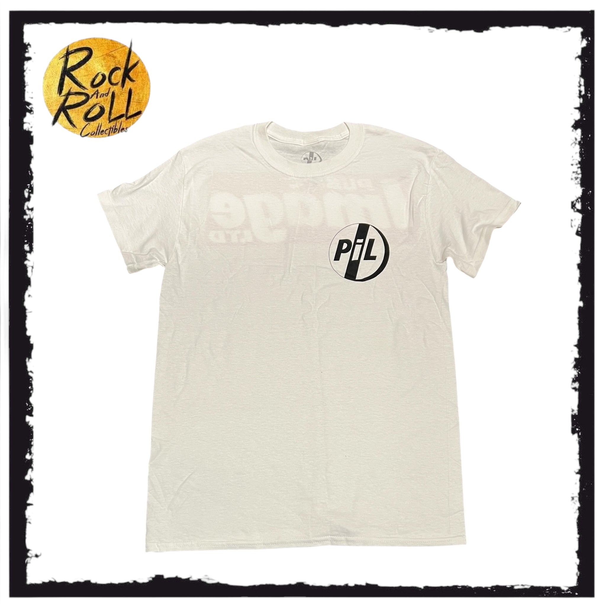 Public Image Limited (PIL) Official White Crewneck T-Shirt – rock