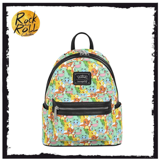 Loungefly Pokémon Starters Allover Print Mini Backpack - BoxLunch Exclusive