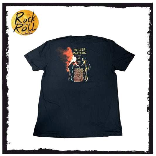 Roger Waters "This Is Not A Drill" Black Crewneck 2023 Tour T-Shirt 'Wish You Were Here' (X-Large)