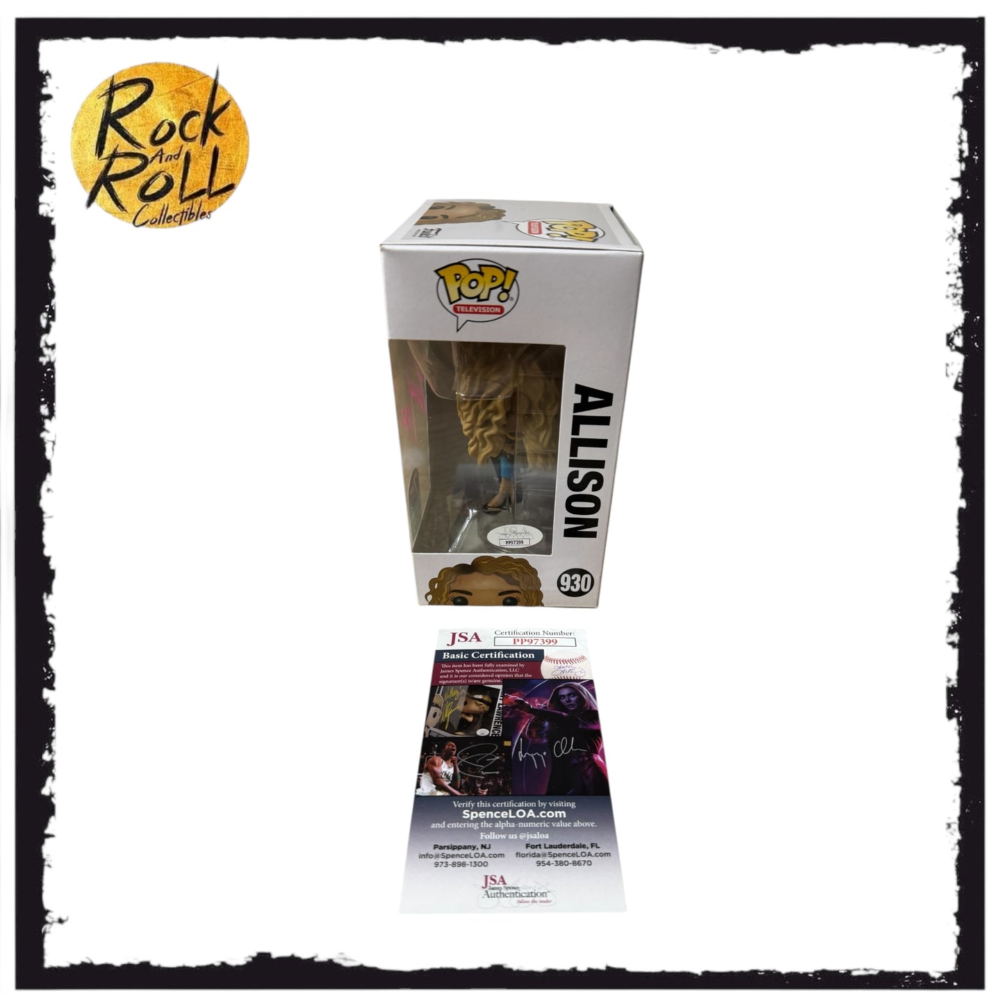 The Umbrella Academy - Allison Funko Pop! #930 Signed by Emmy Raver-Lampman 7BAP LE 195pcs- JSA COA