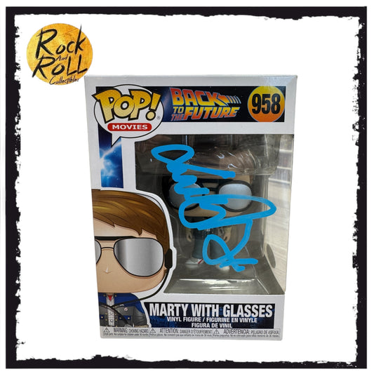Back to the Future - Michael J. Fox as Marty McFly (with glasses) - Authentic Autographed Funko Pop! #958