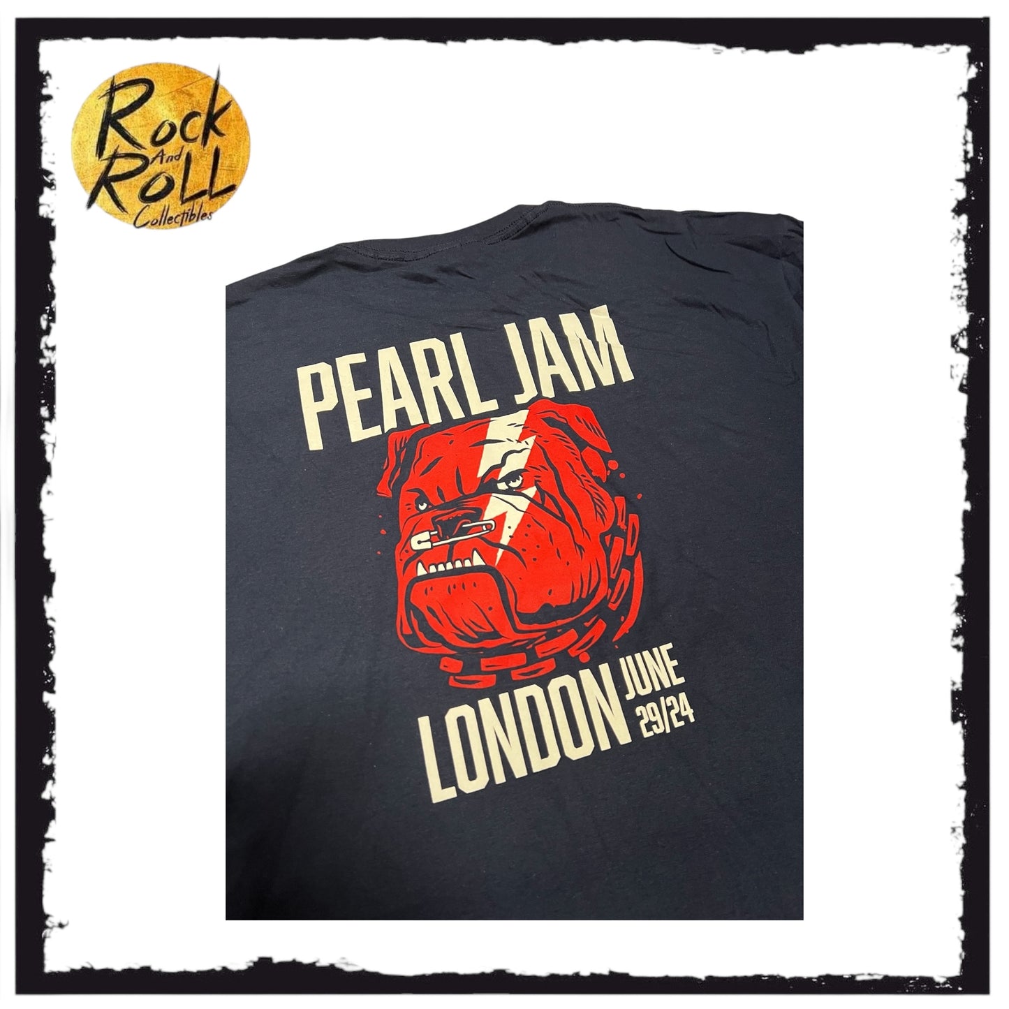 Pearl Jam London June 29th 2024 Blue Crewneck T-Shirt (XL)