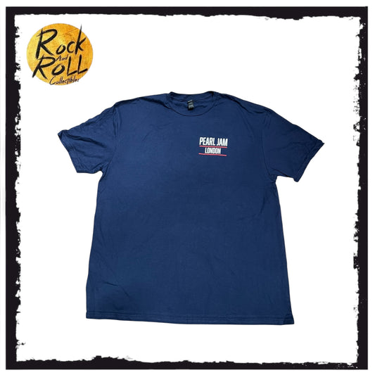 Pearl Jam London June 29th 2024 Blue Crewneck T-Shirt (XL)