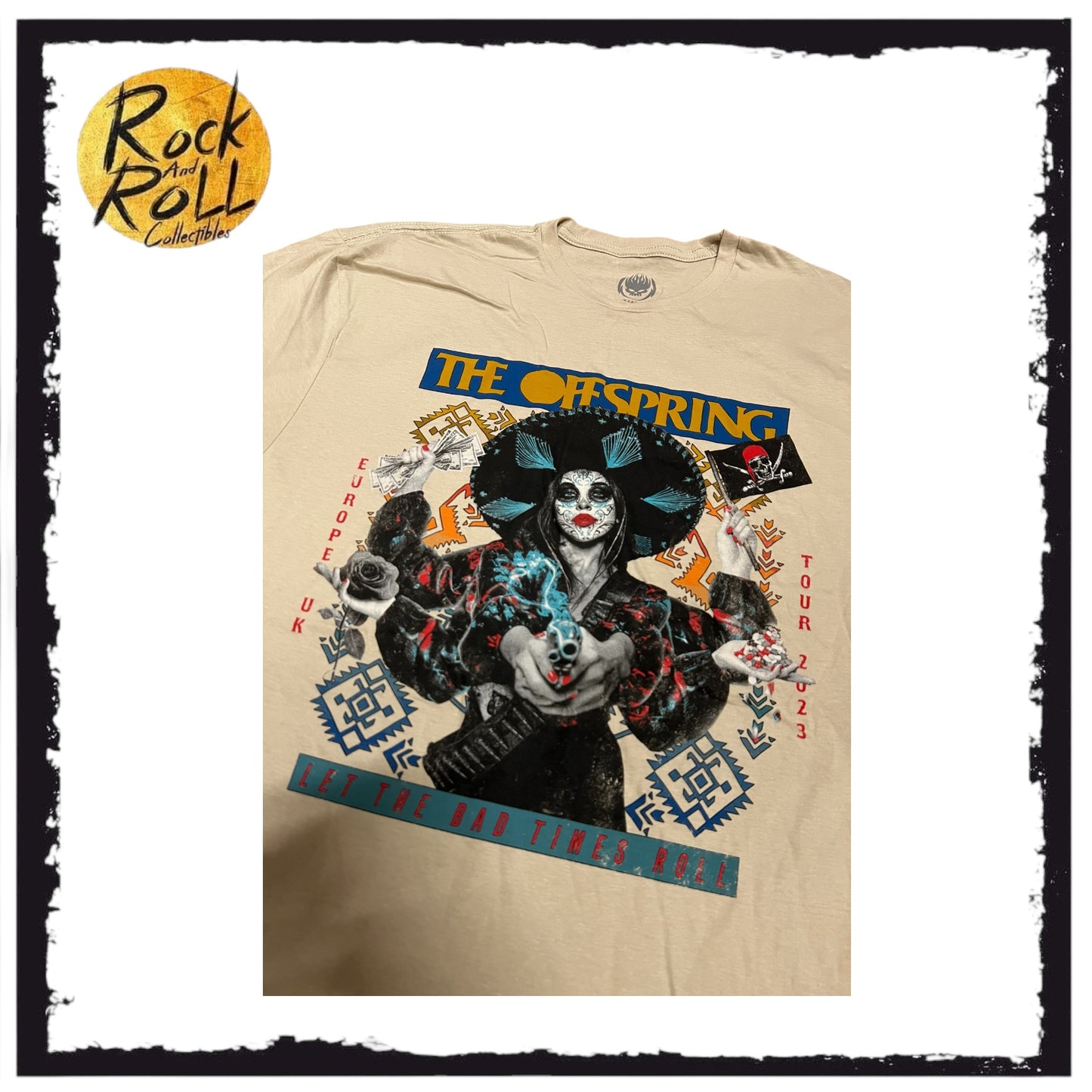 The Offspring "Let The Bad Times Roll" Official Crewneck Tour T-Shirt 2023 (XL)
