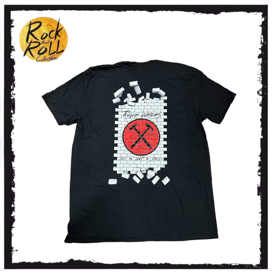 Roger Waters "This Is Not A Drill" Black Crewneck T-Shirt 'The Wall'