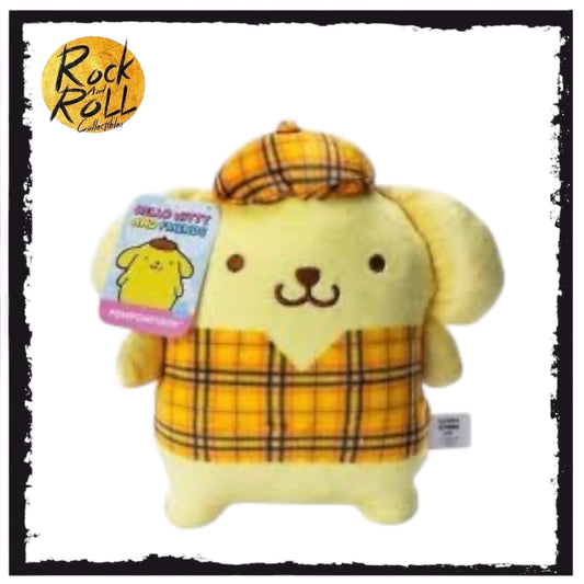 Hello Kitty and Friends Pompompurin 8" Plush Yellow Golden Retriever in Plaid