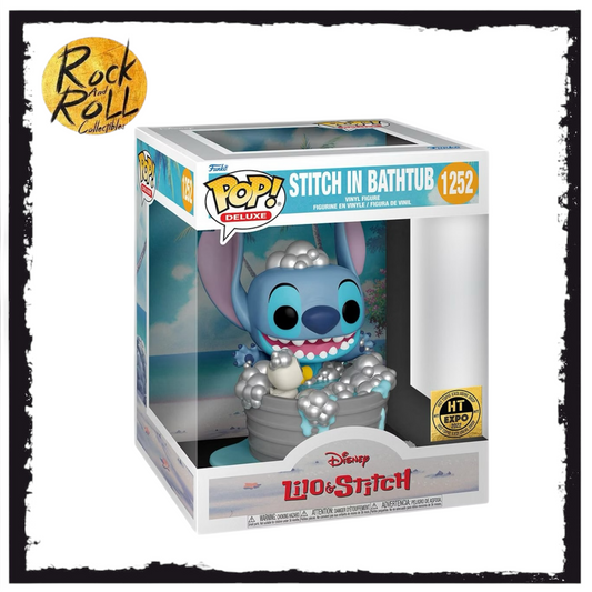 Disney #1252 Stitch In Bathtub Hot Topic 2022 Expo Exclusive Funko Pop Deluxe