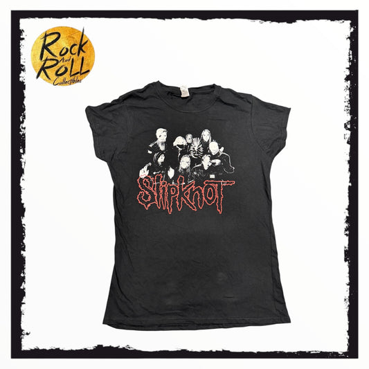 Slipknot Band Black Print T-Shirt (Womens Small/Medium)