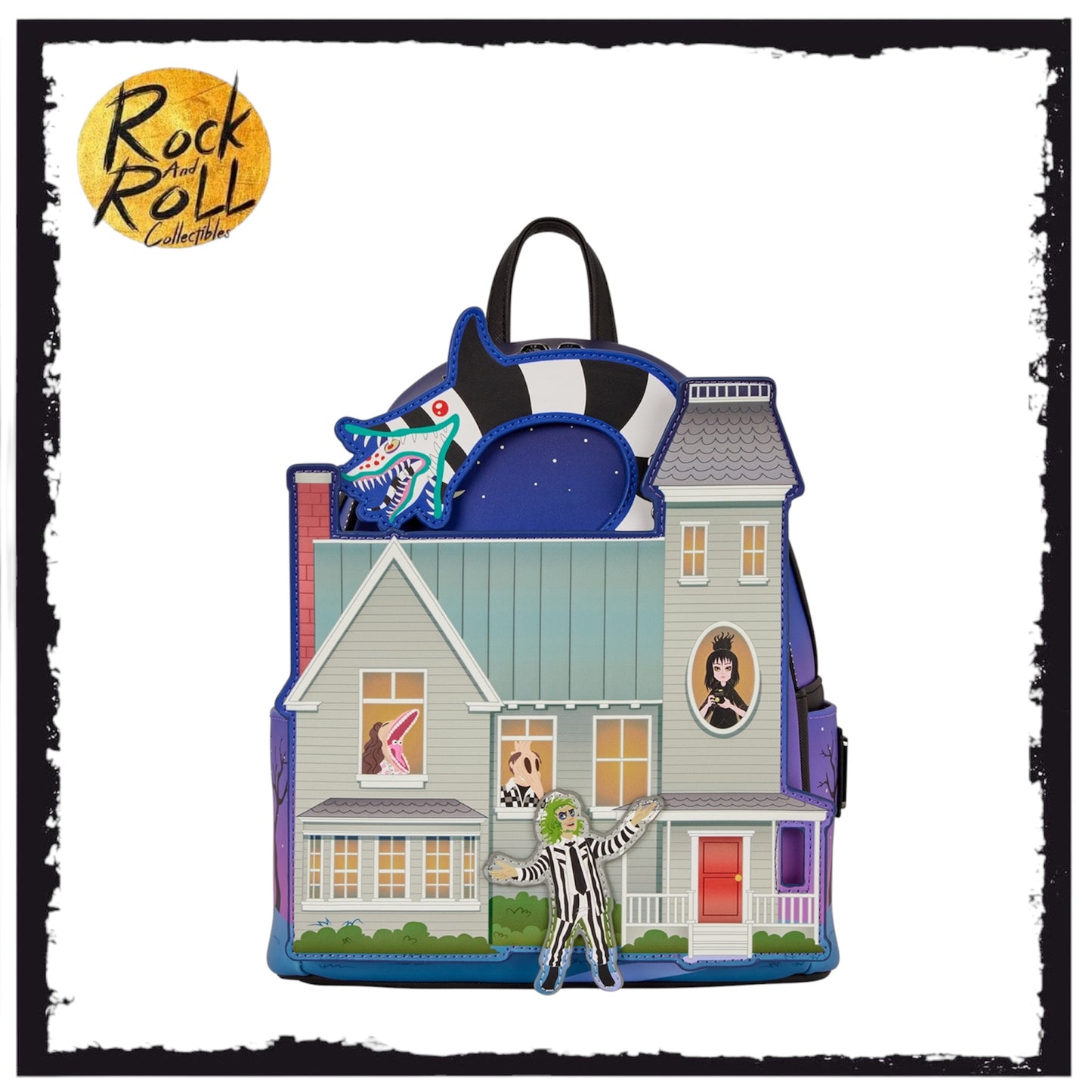 Loungefly Beetlejuice Deetz House Glow Mini Backpack