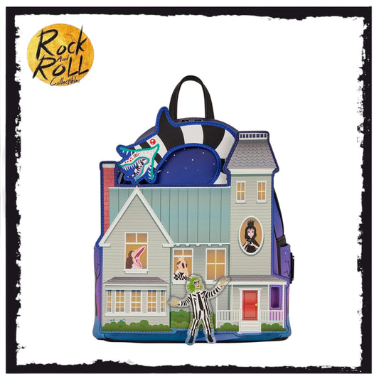 Loungefly Beetlejuice Deetz House Glow Mini Backpack