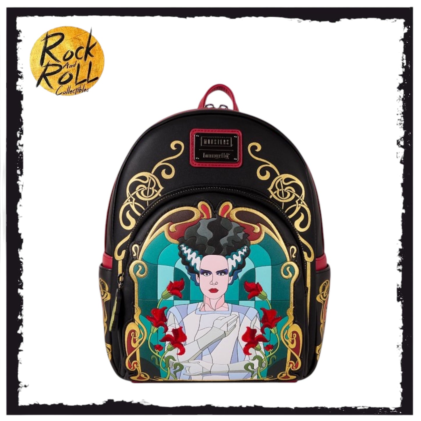 Loungefly Universal Monsters The Bride Of Frankenstein Stained Glass Mini Backpack