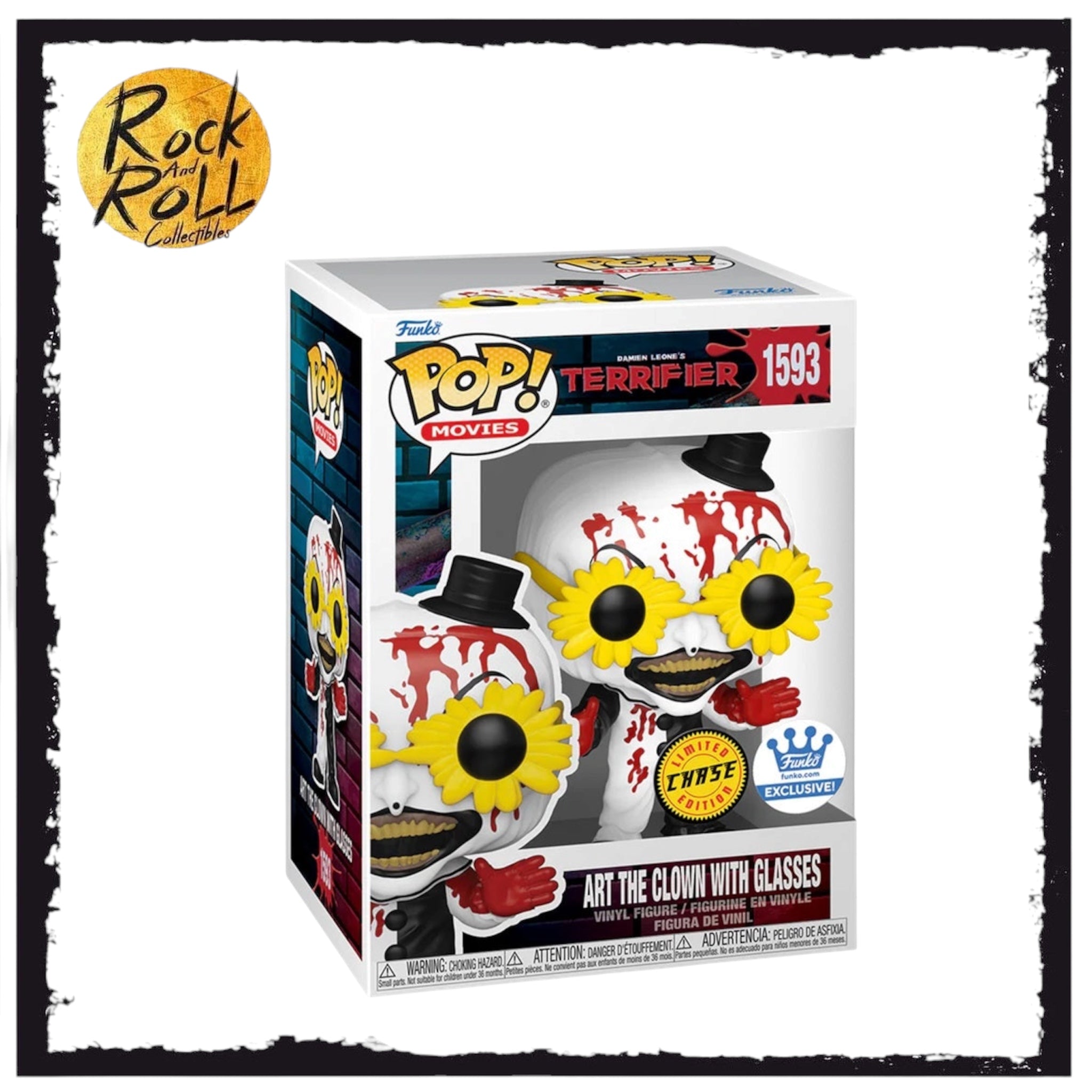 Art The Clown with Glasses #1593 Funko Pop! Bloody Chase Variant