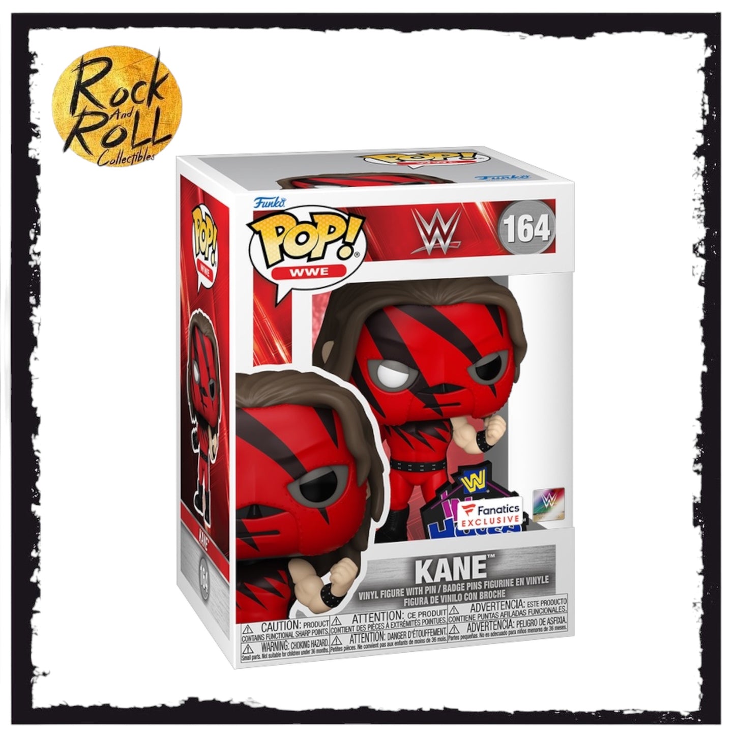 Kane w/In Your House Pin - WWE Funko Pop! #164 Fanatics Exclusive