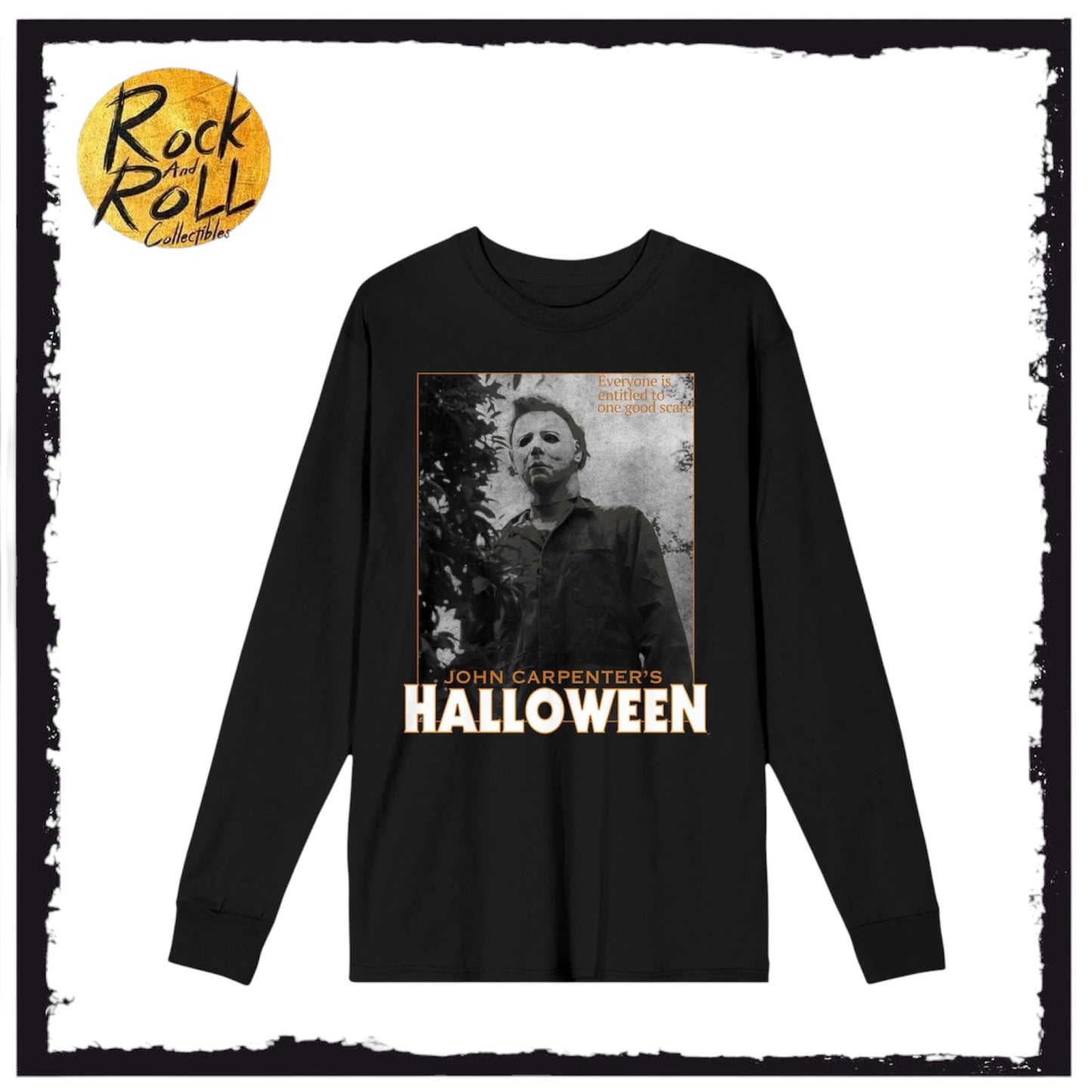 John Carpenters Halloween Bioworld Long Sleeve T-Shirt - Black US Import