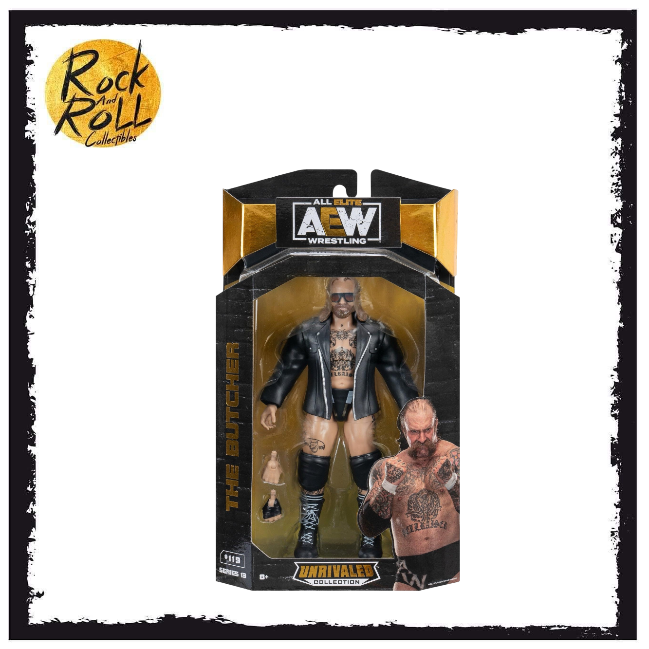 AEW Unrivaled Collection Series 13 #119 - The Butcher US Import