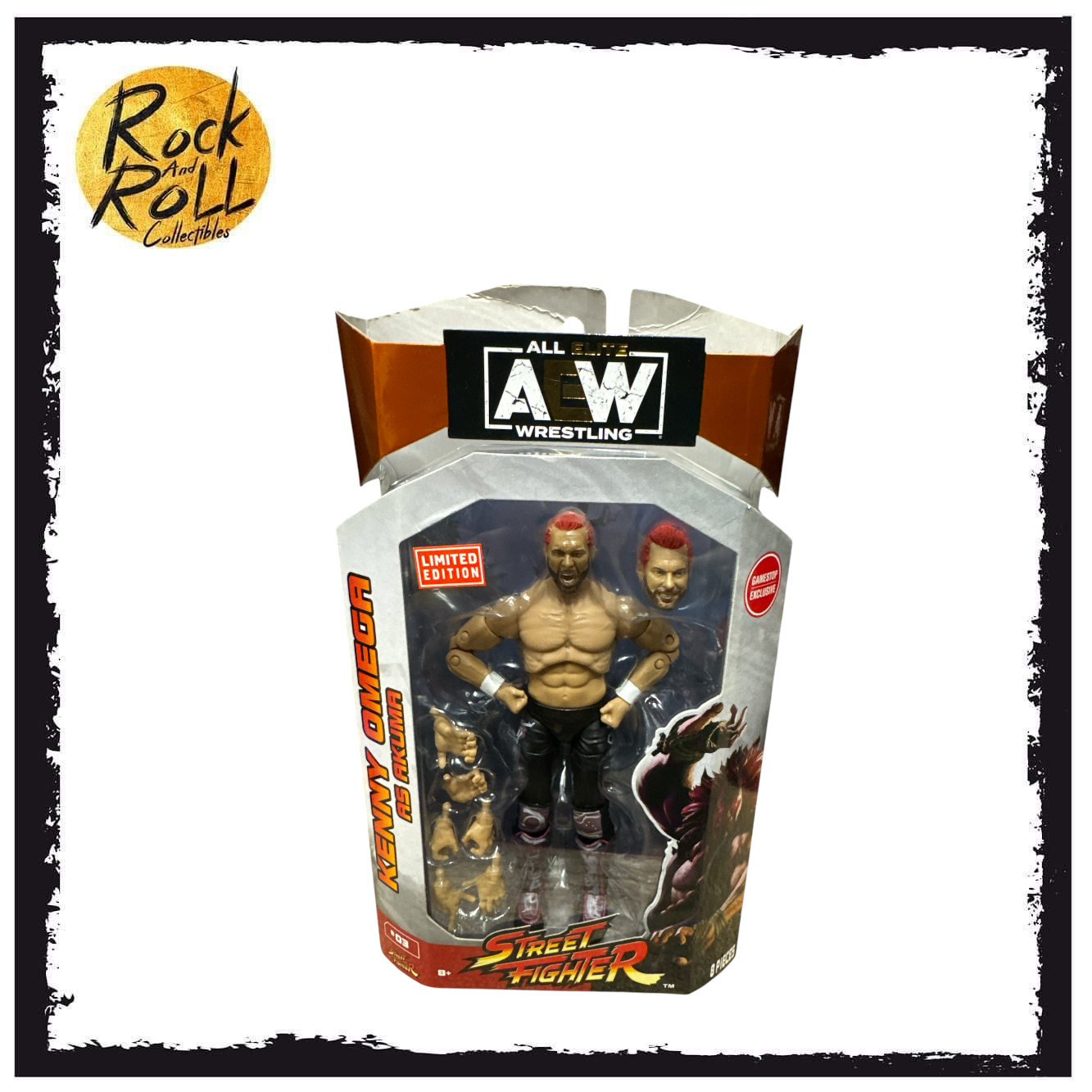 Not Mint Packaging - AEW x Street Fighter - Kenny Omega as Akuma Limited Edition GameStop Exclusive
