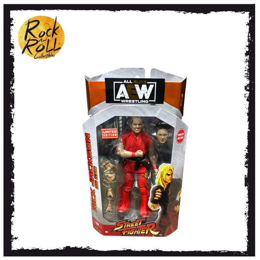 Not Mint Packaging - AEW x Street Fighter - Nick Jackson as Ken Limited Edition GameStop Exclusive