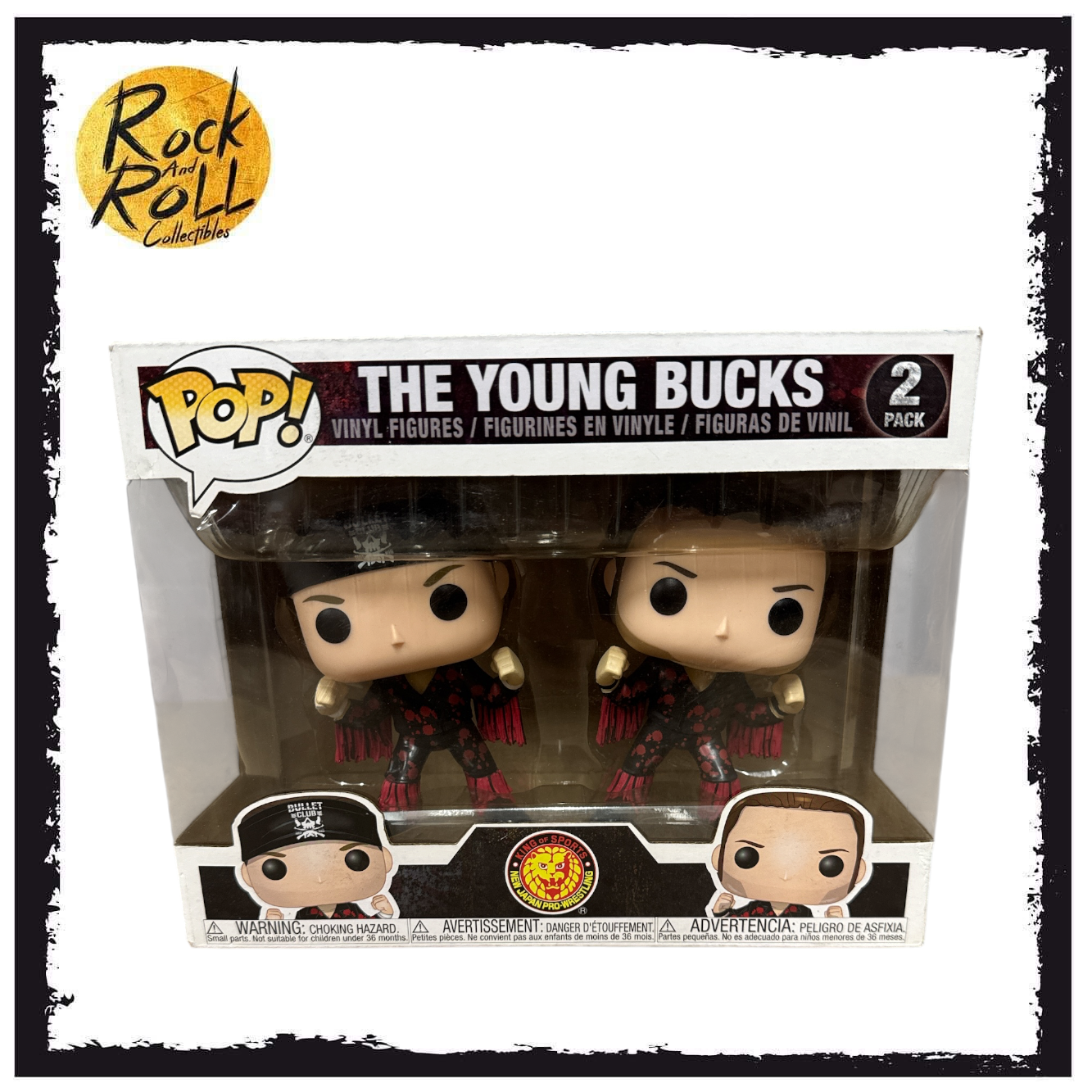 New Japan Pro Wrestling - The Young Bucks Bullet Club Funko Pop! 2 Pack - Condition 8/10