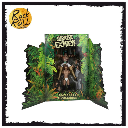 Ringside Collectibles Exclusive - AEW Jurassic Express Jungle Boy & Luchasaurus US Import (Variant)