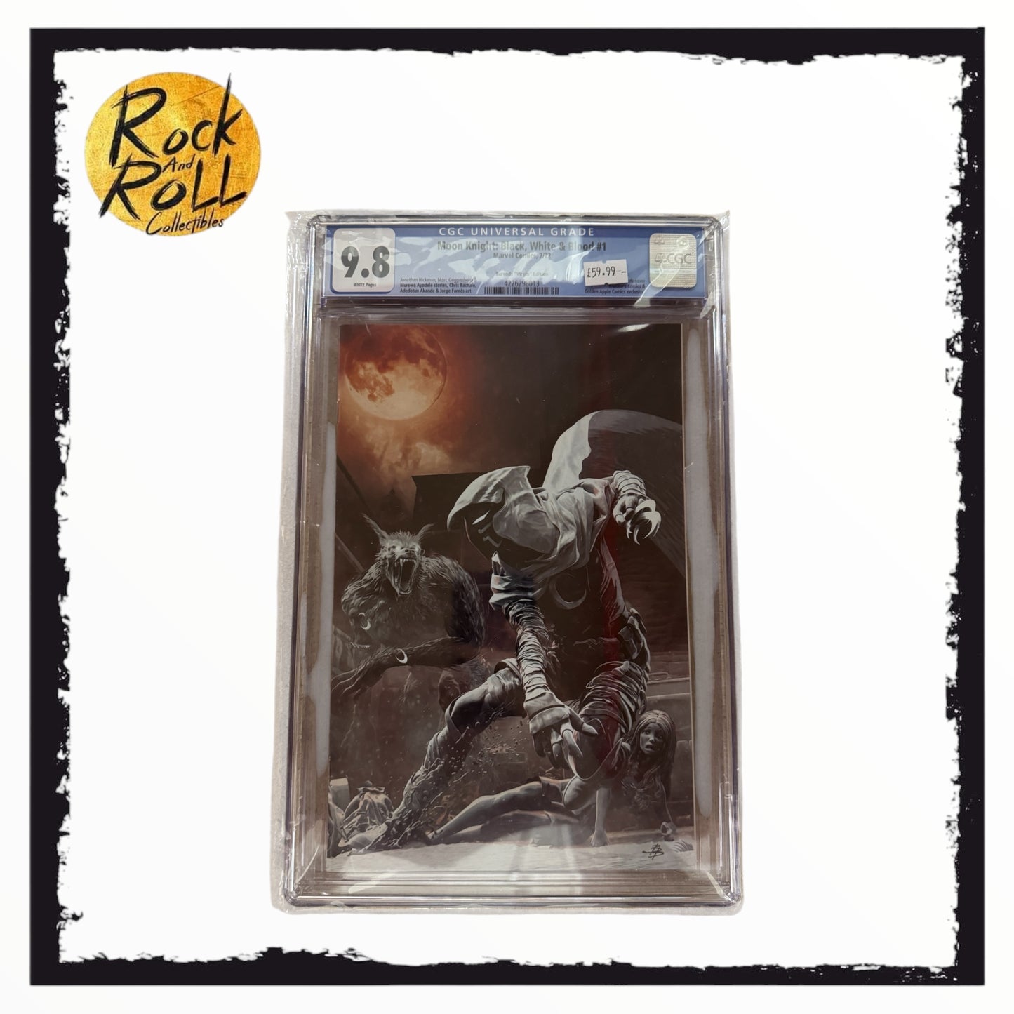Marvel Comics 7/22 Moon Knight: Black, White & Blood #1 Barends "Virgin" Edition CGC 9.8