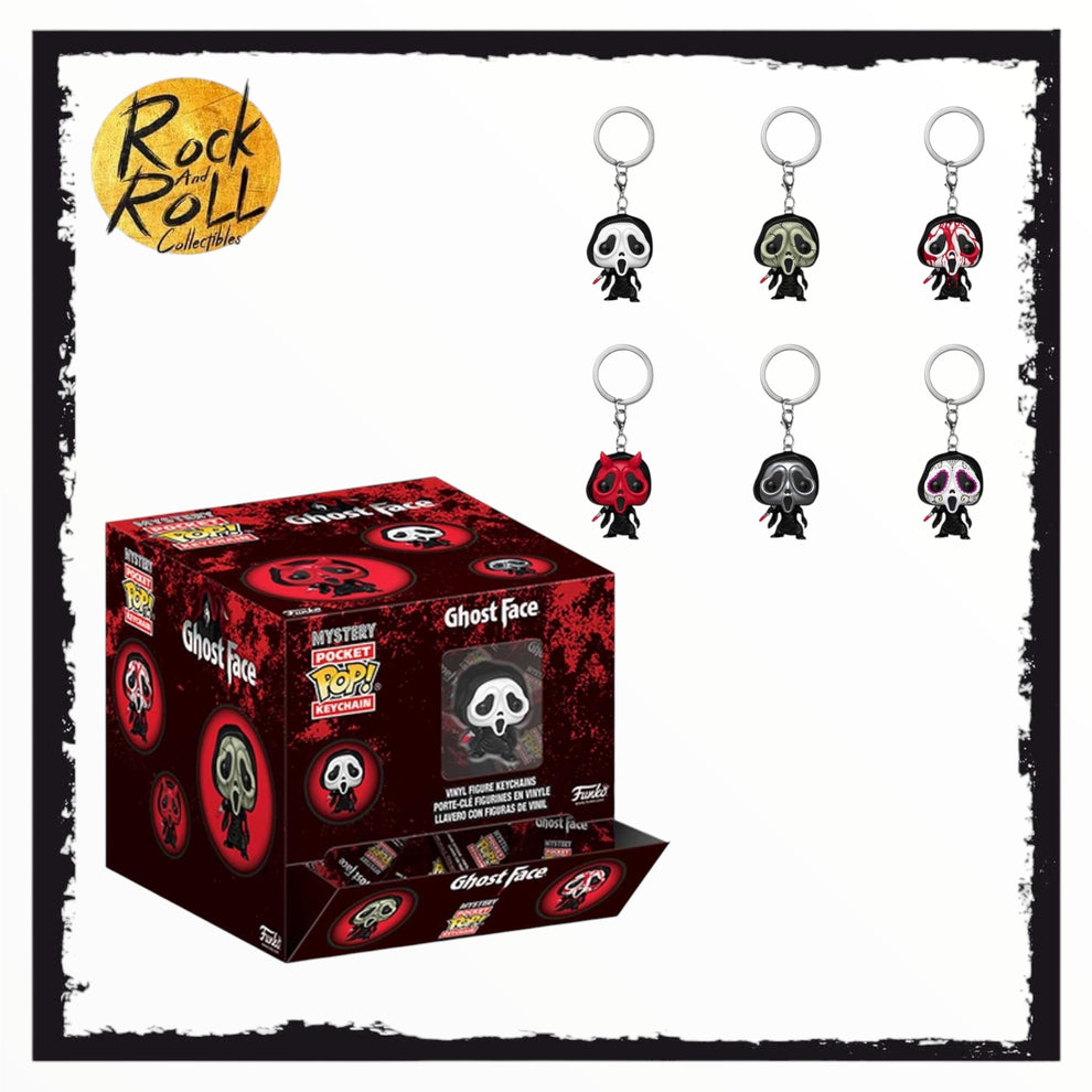 Ghost Face Mystery Funko Pocket Pop KeyChain – rock and roll collectibles
