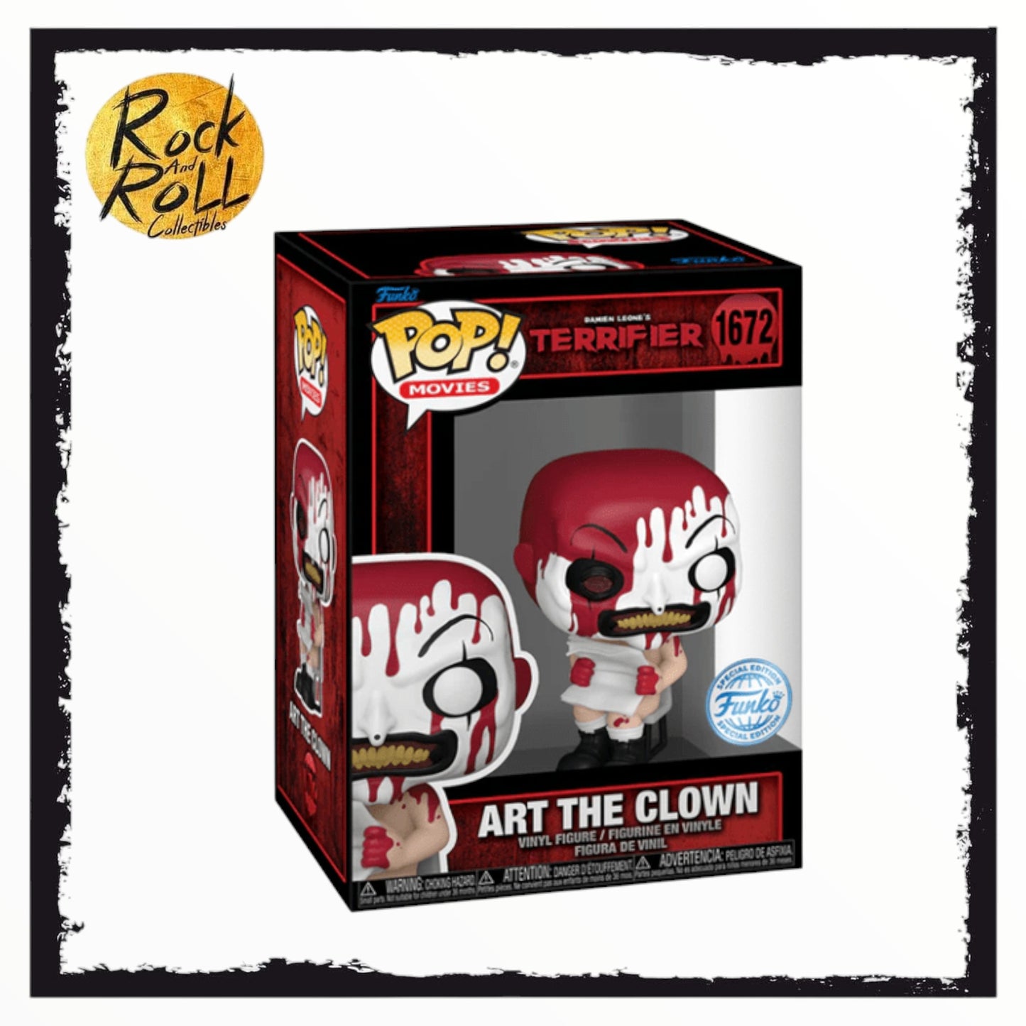 Terrifier - Art the Clown (Seated) w/Newspaper Funko Pop! #1672 Special Edition
