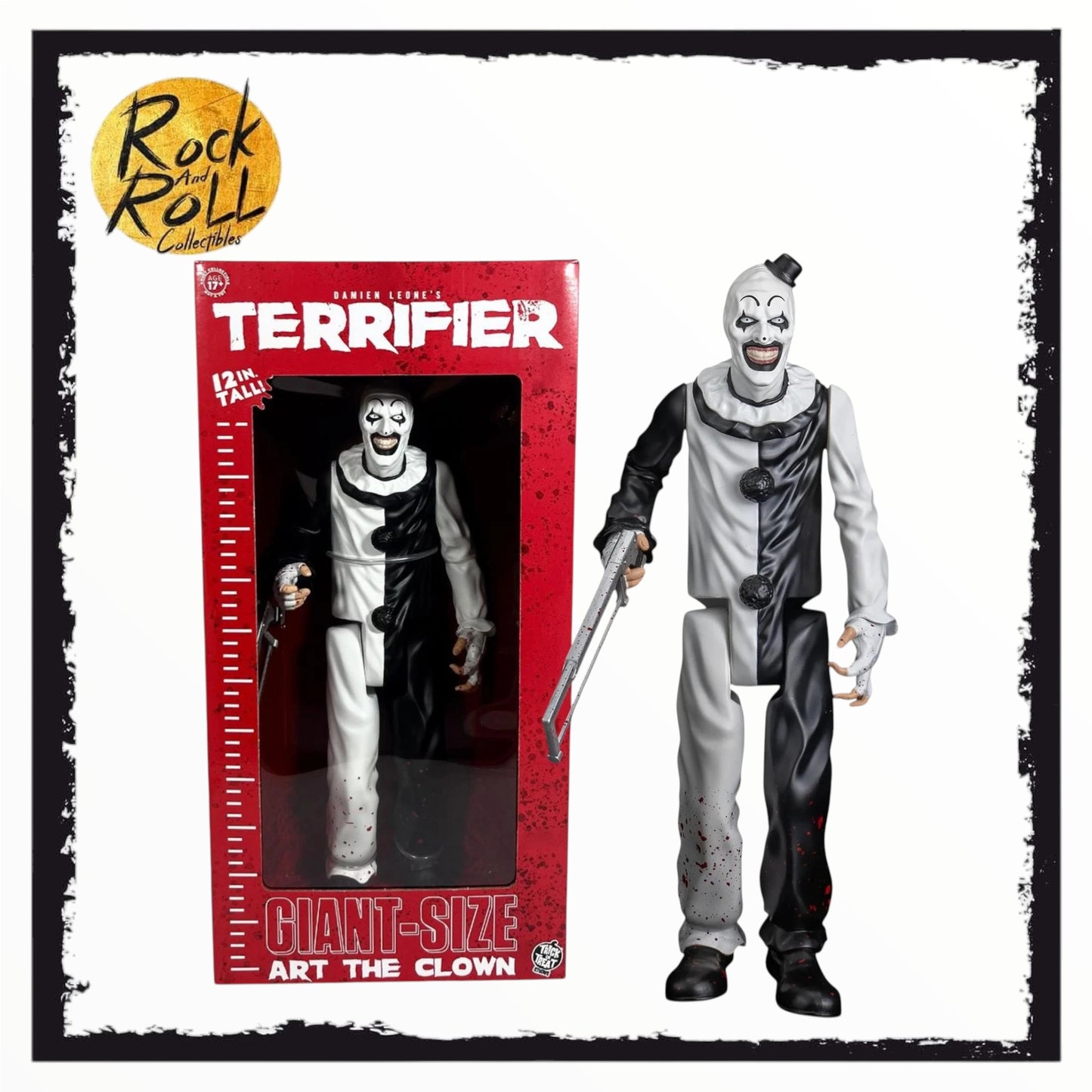 Terrifier Art The Clown Giant-Size 12 Inch Vinyl Action Figure Trick Or Treat Studios