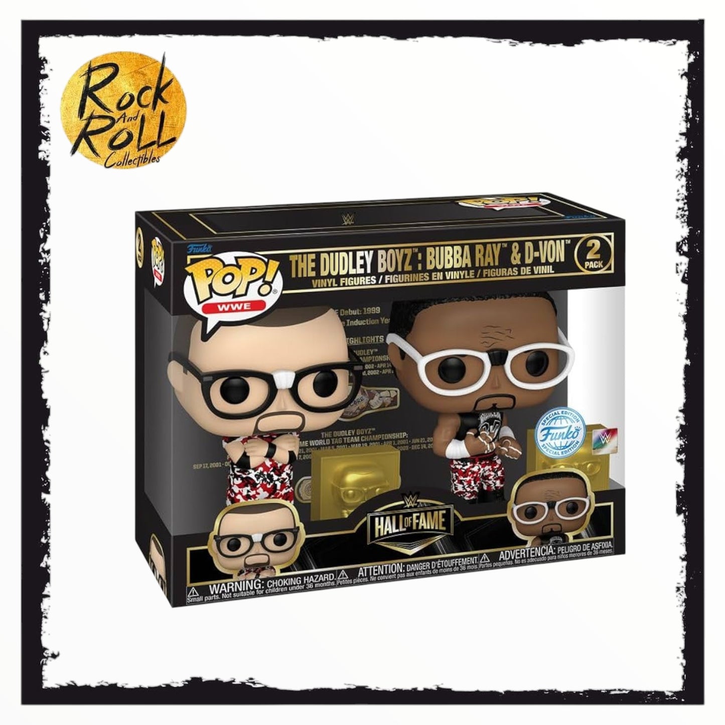 WWE Hall Of Fame - The Dudley Boyz: Bubba Ray & D-Von 2 Pack Funko Pop! Special Edition