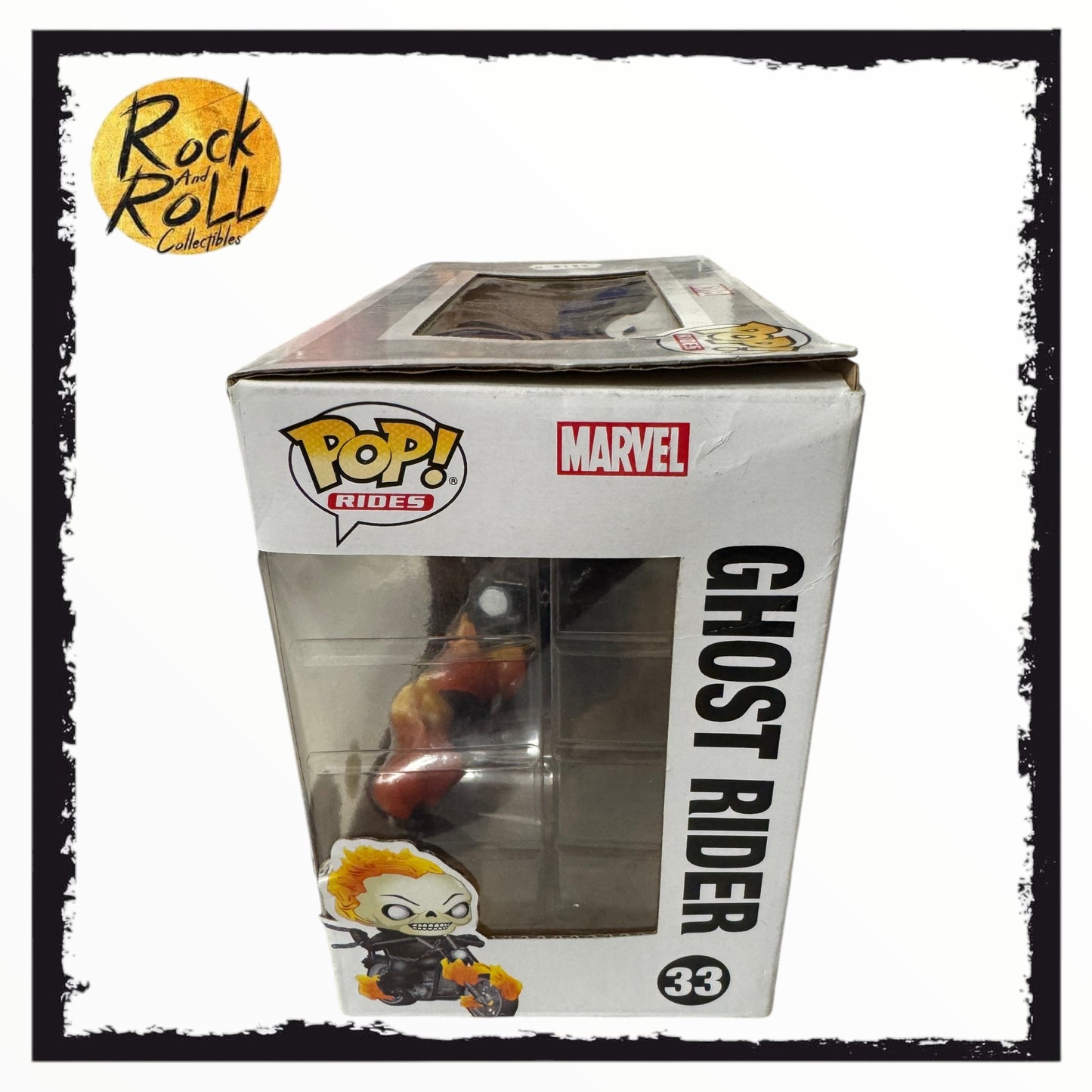 Marvel Ghost Rider Funko Pop! Rides #33 GITD Exclusive Conditon 7.5/10
