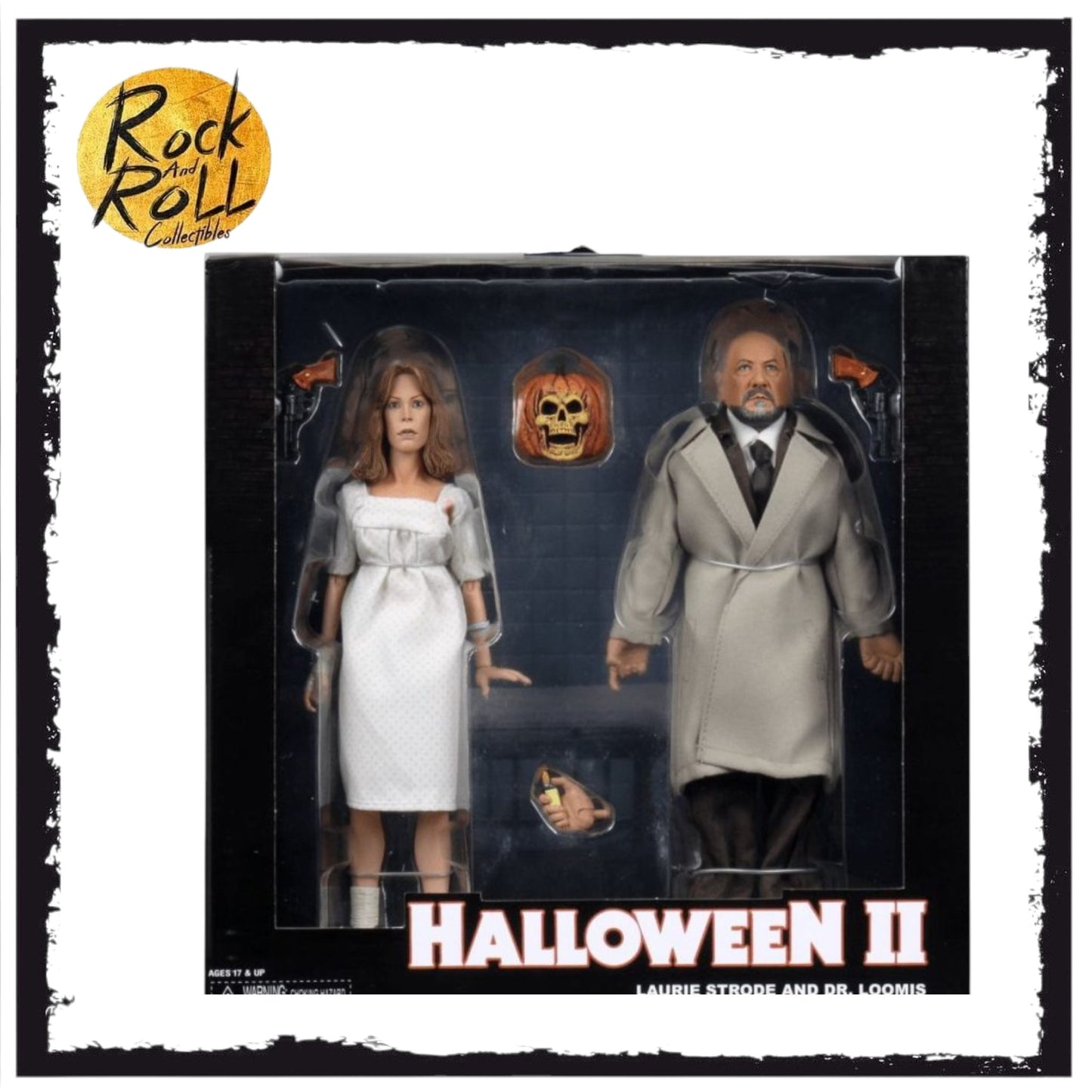 NECA - Halloween 2 Doctor Loomis & Laurie Strode 8" Retro Action Figure 2 Pack