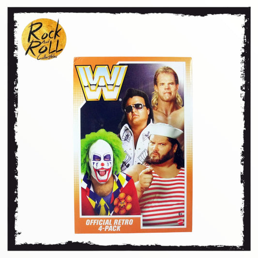 WWE Retro Action Figures 4-Pack Bundle (Doink/Lex Luger/Valentine/Tugboat)