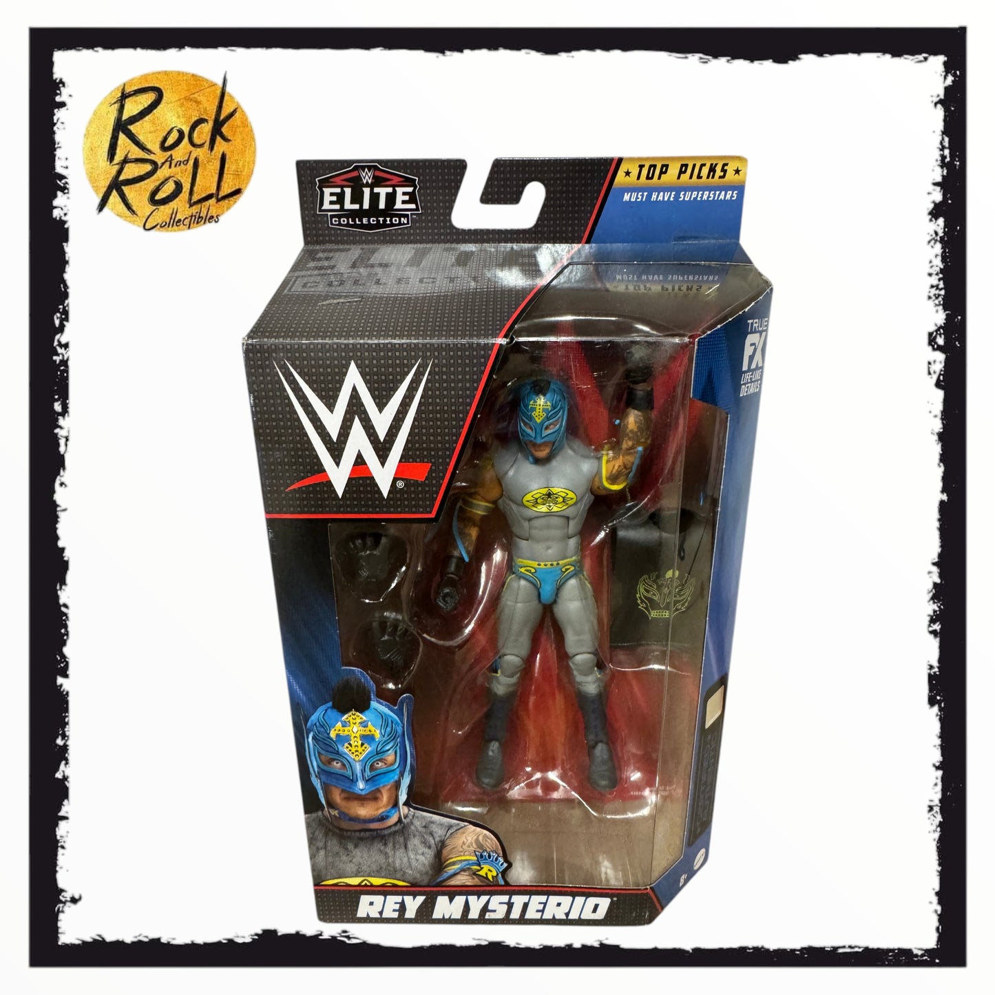 Not Mint Packaging - WWE Elite Collection Top Picks 2022 Rey Mysterio US Import