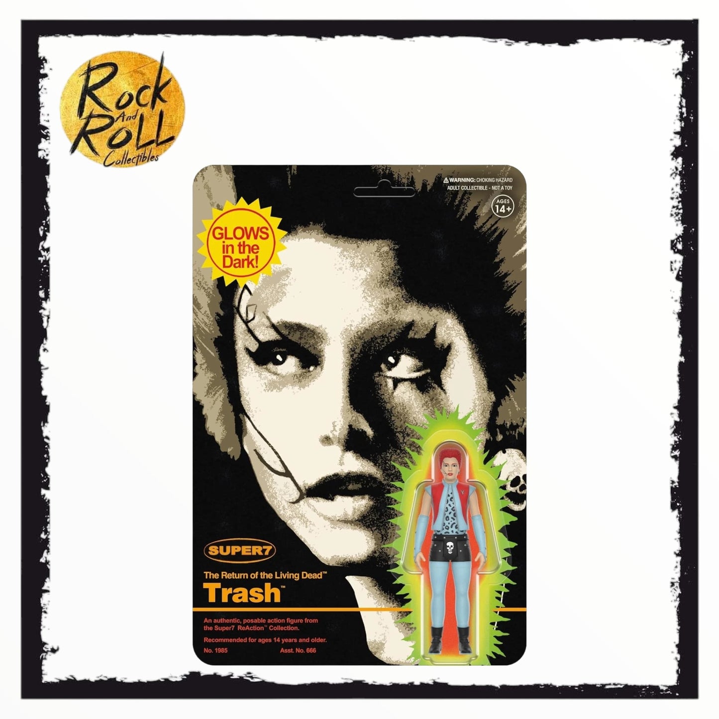 Super7 Reaction Figures - Return of the Living Dead - Trash (GITD) US Import